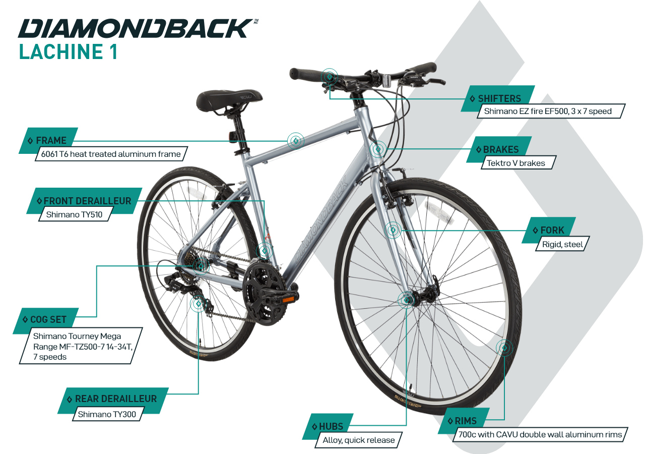 Lachine 1 - Hybrid Bike (700C) - infographic