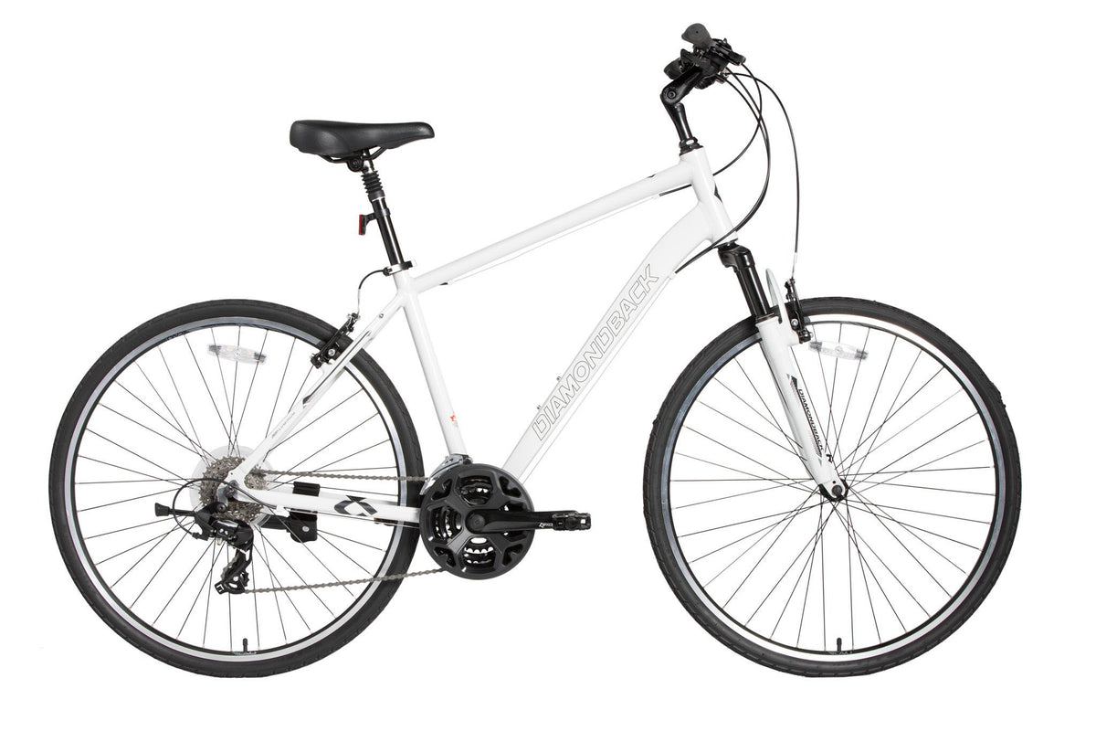 Hawrelak Hybrid Bike (700C) White – DiamondBack