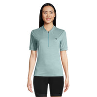 Womens Half Zip Road Jersey - Dusty Turquoise