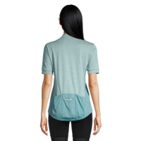 Womens Half Zip Road Jersey - Dusty Turquoise