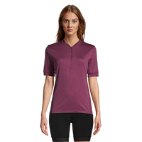Womens Half Zip Road Jersey - Red Wine