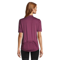 Womens Half Zip Road Jersey - Red Wine
