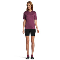 Womens Half Zip Road Jersey - Red Wine