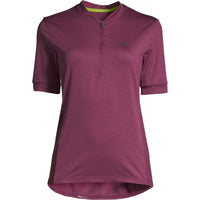 Womens Half Zip Road Jersey - Red Wine