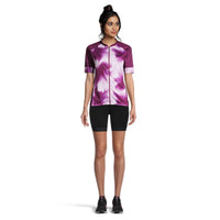 Womens Printed Full-Zip Road Jersey - Red Wine Future Plant