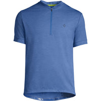 Mens Half Zip Cycling Jersey - Bright Cobalt
