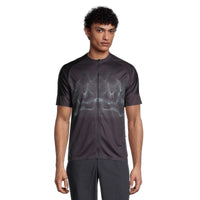 Mens Full-Zip Cycling Jersey - Black Angular