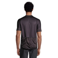 Mens Full-Zip Cycling Jersey - Black Angular