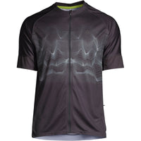 Mens Full-Zip Cycling Jersey - Black Angular