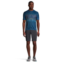 Mens Full-Zip Cycling Jersey - Blue Angular