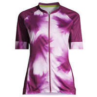 Womens Printed Full-Zip Road Jersey - Red Wine Future Plant